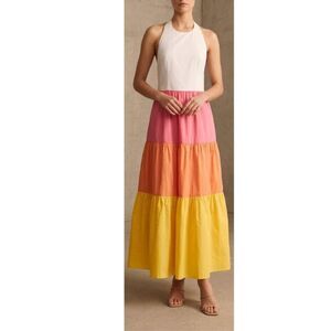 Do+Be Color Block Cotton Halter Dress Women's Size S.It Has Pockets!
